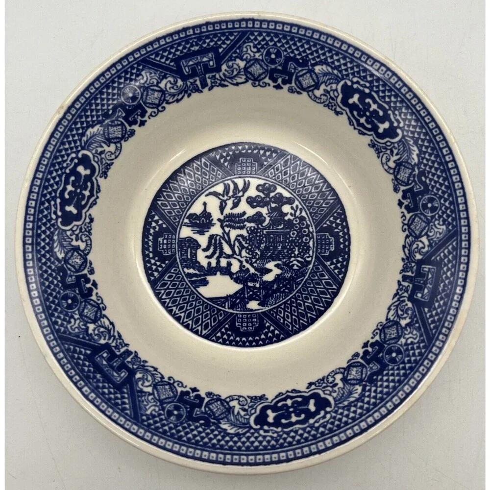 Royal China (USA) Blue Willow Ware Blue Round Fruit Bowl Vintage